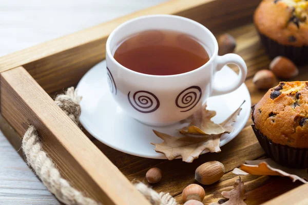 Cake and tea — Stock Photo, Image