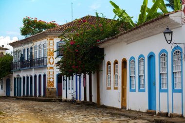 streets of the historical town Paraty Brazil  clipart