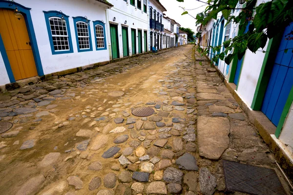 Straten van de historische stad Paraty Brazilië — Stockfoto