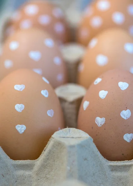 Eieren bij het vak — Stockfoto