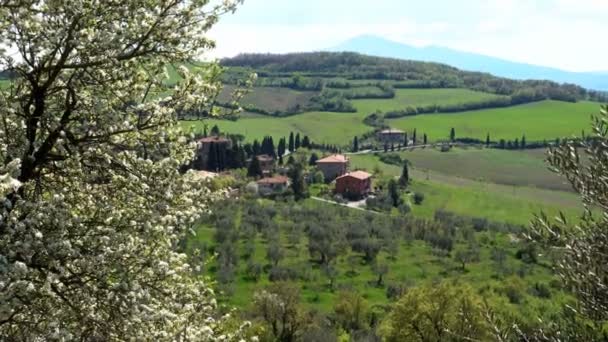 Típico paisaje toscano — Vídeos de Stock