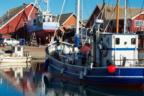 Hafen mit Fischerbooten im Norden Dänemarks — Stockfoto