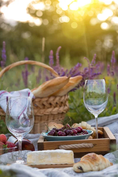 Picknick in de weide — Stockfoto