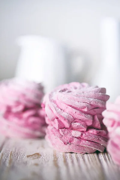 Růžová marshmallows — Stock fotografie