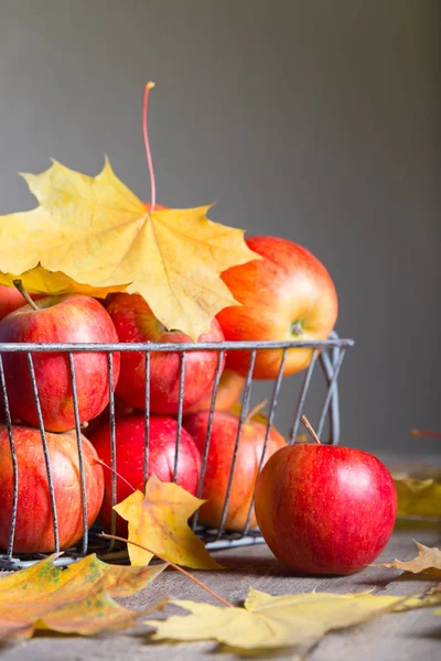 Manzanas en una canasta — Foto de Stock