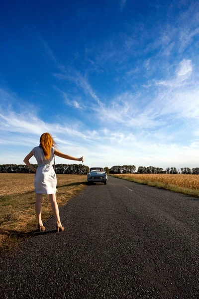 Hitch-hike a a — Stock Photo, Image