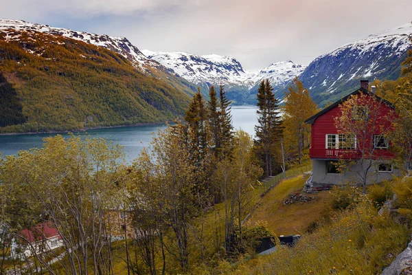 Case in legno norvegese — Foto Stock