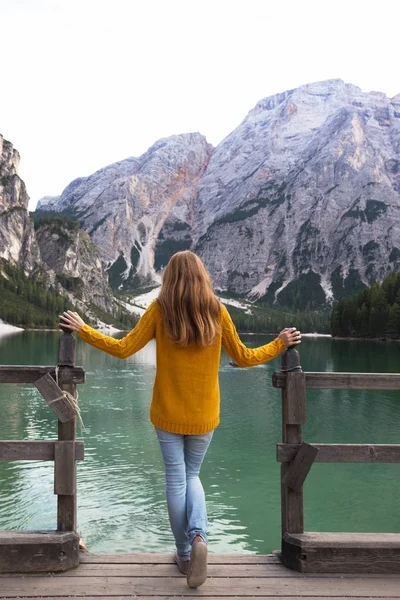 Lago di Braies — Stockfoto