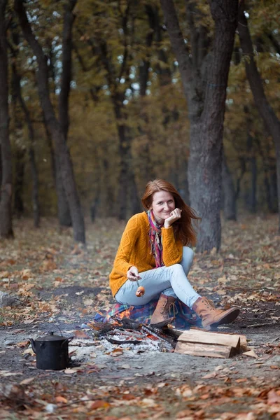 Chica en el picnic —  Fotos de Stock