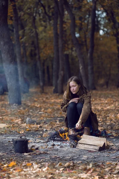 Teenager Mädchen auf Picknick — Stockfoto