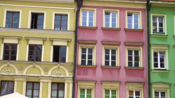 Utsikt över stora torget Rynek av polska staden Wroslaw juli 17 2017 — Stockvideo