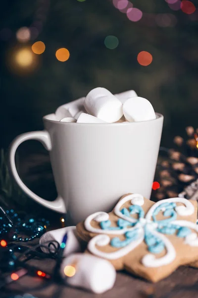 Kopp kaffe och marshmallows — Stockfoto