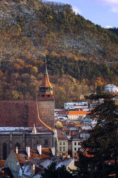 Vista da Igreja Negra no Brasov — Fotografia de Stock