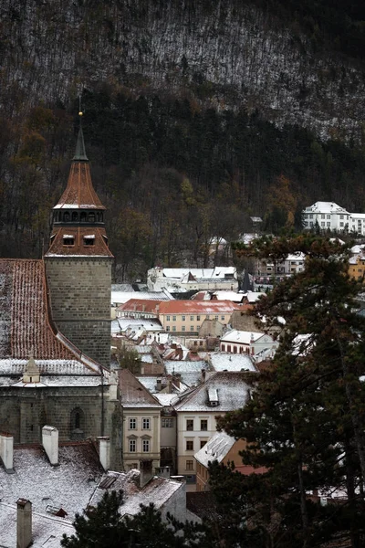 Vista da Igreja Negra no Brasov — Fotografia de Stock