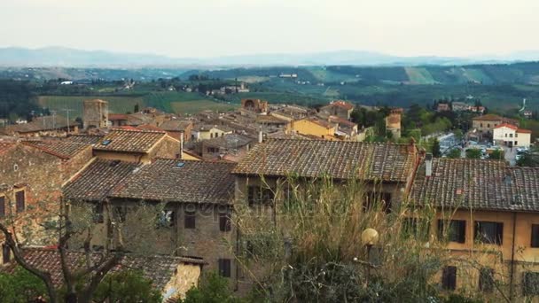 Tuscany Italy April 2017 Lanskap Khas Tuscan Dengan Perbukitan Hijau — Stok Video