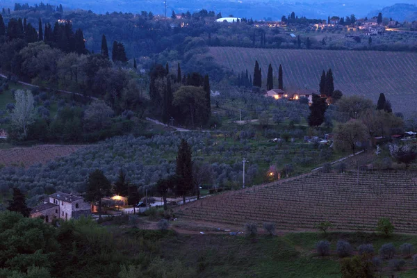 Tipico paesaggio toscano — Foto Stock