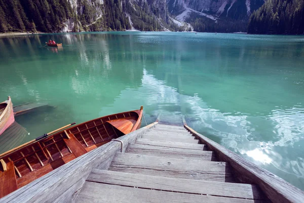 Lago di Braies — Fotografia de Stock