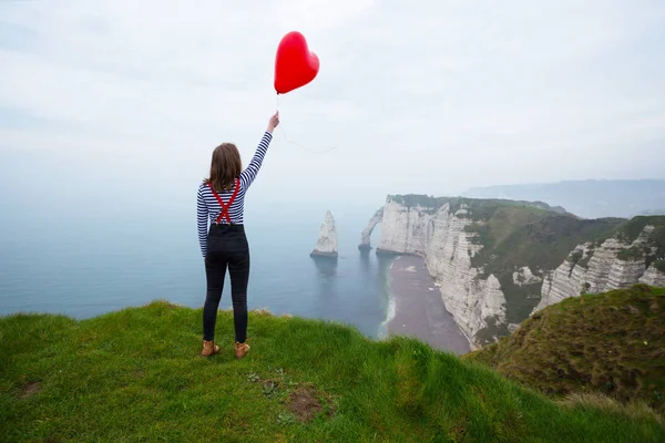 Chica con globo — Foto de Stock