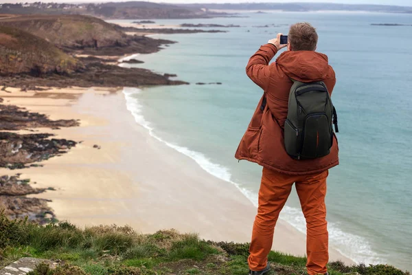 Tipica costa bretone nel nord della Francia — Foto Stock