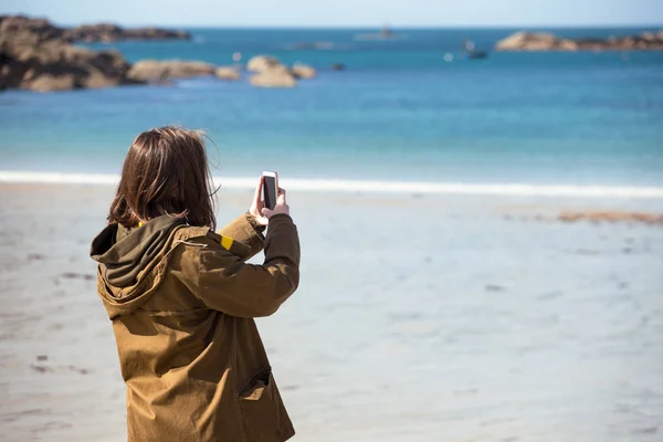 フランスの北で典型的なブルターニュの海岸 — ストック写真