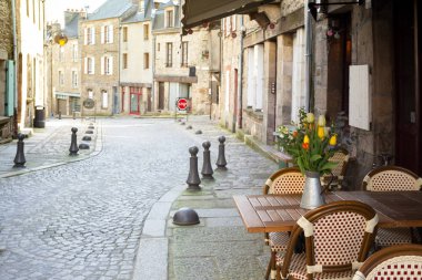 beautiful streets  in the Dinan  clipart
