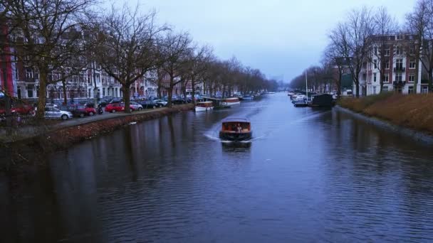 Amsterdam Niderlandy Marca 2018 Ulice Kanały Amsterdamu — Wideo stockowe