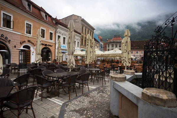 View of the main square at the Brasov — Stock Photo, Image