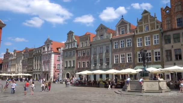 Poznan Polen Juli 2017 Blick Auf Den Hauptplatz Rynek Der — Stockvideo