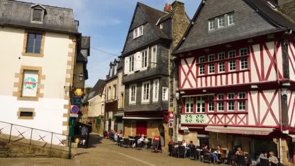 Morlaix France April 2018 Streets Beautiful Colombage Houses Famous City — 图库视频影像