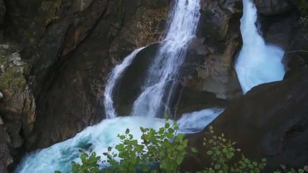 View Krimml Waterfalls High Tauern National Park Salzburg Austria — Stock Video