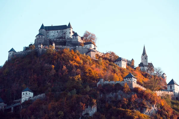 Carinthia Austria Octubre 2019 Vista Aérea Del Conocido Castillo Medieval —  Fotos de Stock