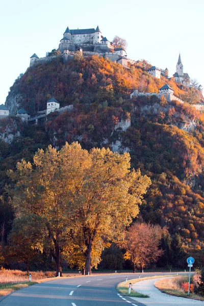 Caríntia Áustria Outubro 2019 Vista Aérea Famoso Castelo Medieval Hochosterwitz — Fotografia de Stock