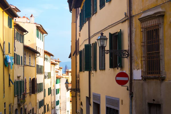 Empty Italian Street Florence Province Siena — Stock Photo, Image