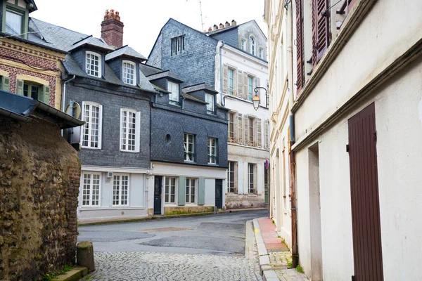 View Empty Streets Famous French City Honfleur Normandy Franc — Stock Photo, Image