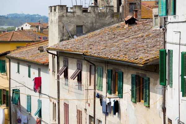 View Street Old Town Certaldo Province Siena Tuscany Ital Stock Picture