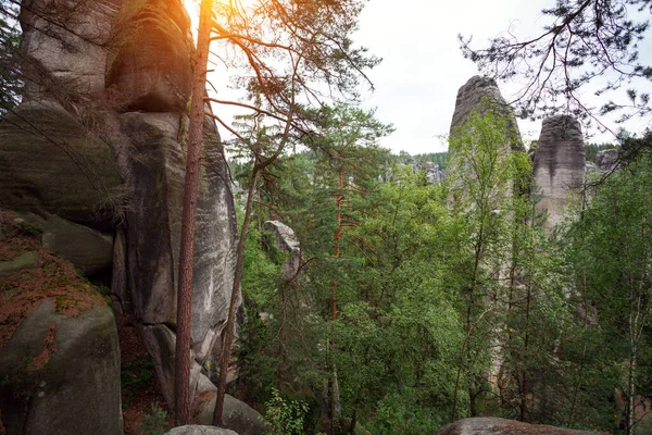 Beautiful Landscape Adrspach Teplice Rocks Czech Republi — Stock Photo, Image