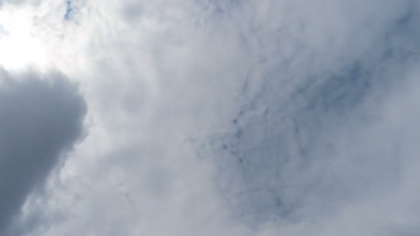 Συννεφιά Νύχτα Ουρανό Time Lapse Γκρι Θυελλώδη Σύννεφα — Αρχείο Βίντεο
