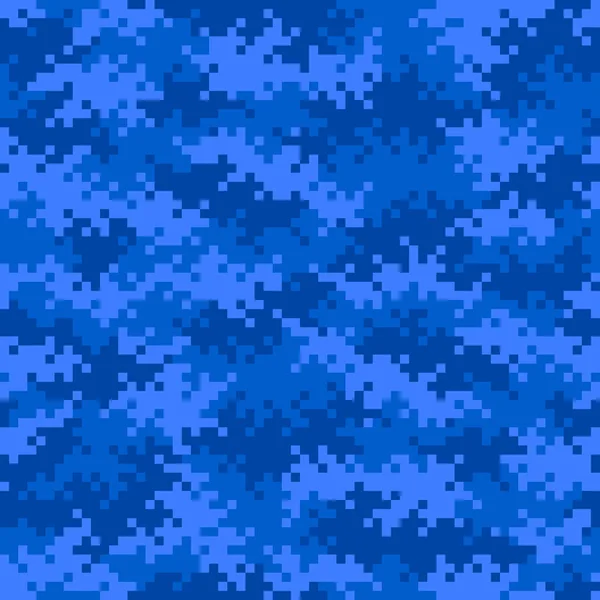 Dark blue military camouflage pixel pattern seamlessly tileable — Stock Photo, Image