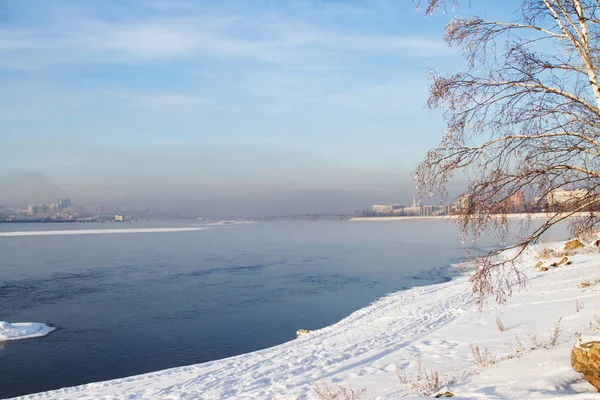 Paesaggio siberiano invernale — Foto Stock