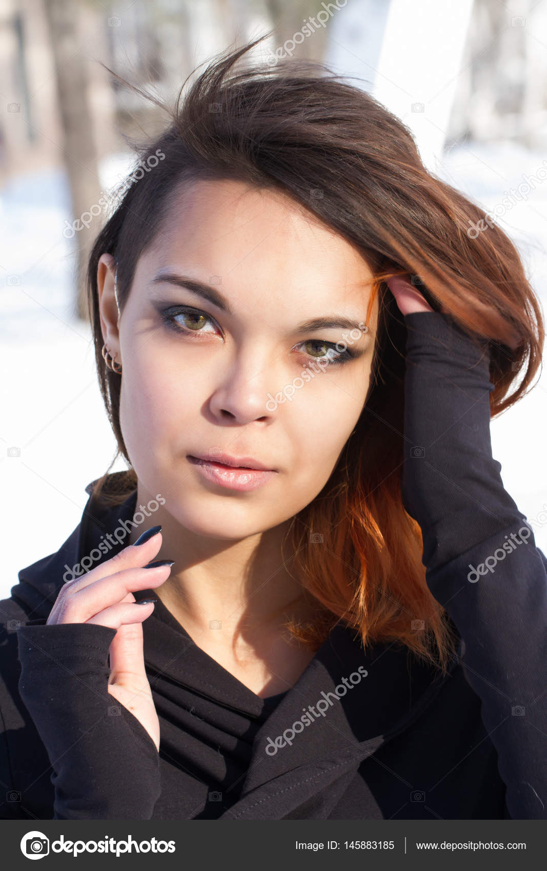 Girls With Dyed Red Hair Young Girl With Dyed Red Hair