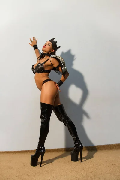 Striptizci sahne kostüm dans provası — Stok fotoğraf