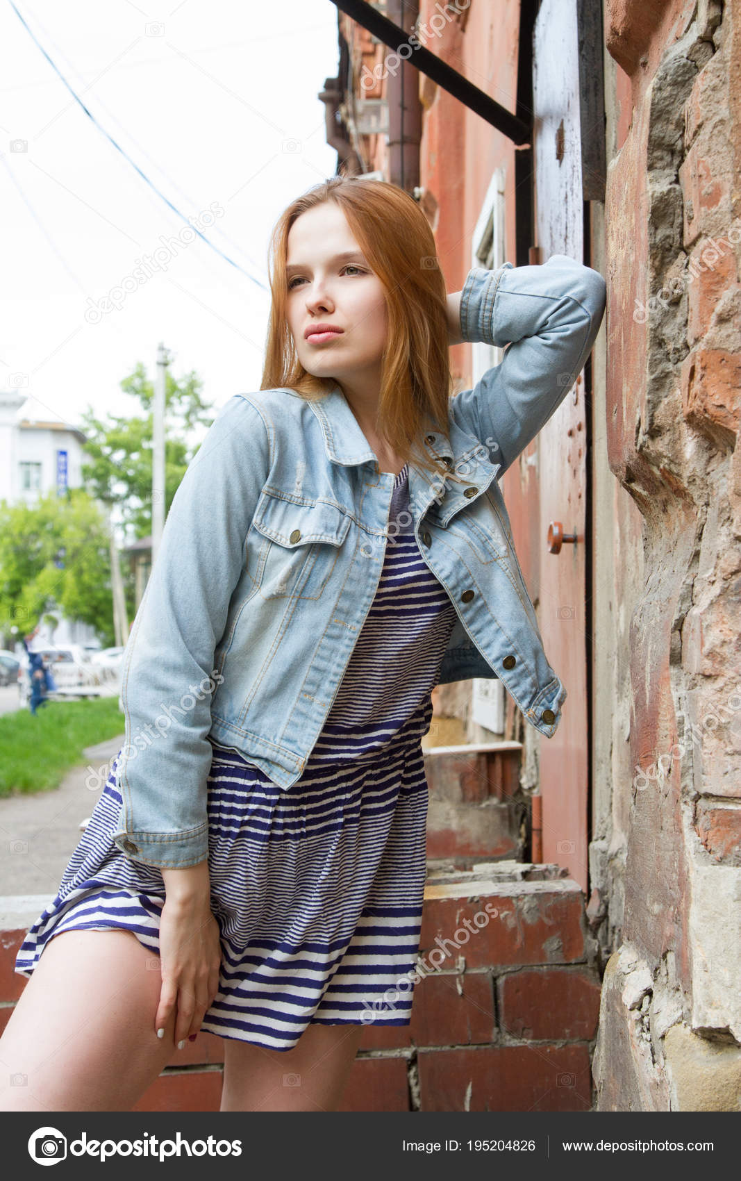 short dress with jean jacket