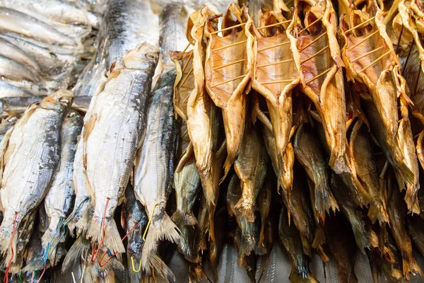 Baikal Omul Balcão Mercado Peixe — Fotografia de Stock