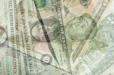 Çeşitli ülkelerin banknotları. Kolaj