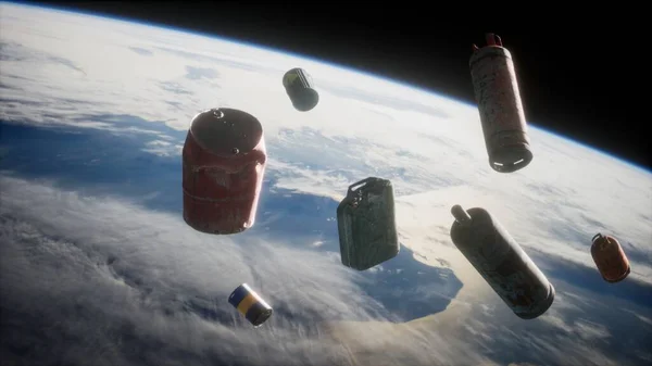 Space debris, pollution of the atmosphere of the planet Earth and space by human waste
