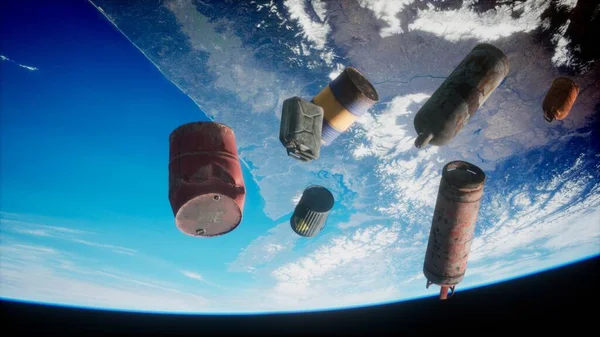 Space debris, pollution of the atmosphere of the planet Earth and space by human waste