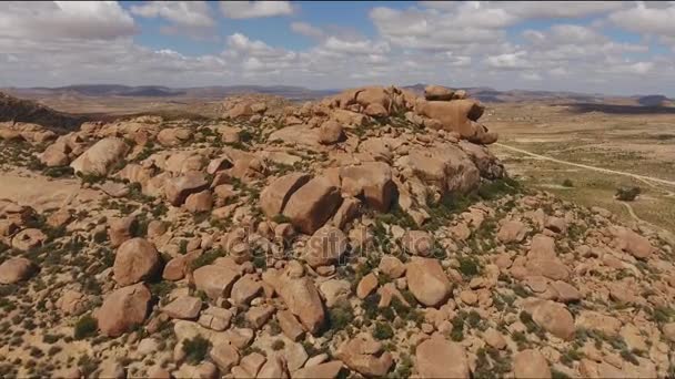 鸟瞰图的花岗岩露头-南非 — 图库视频影像