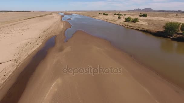 Aerial view of the Caledon river - South Africa — Stock Video