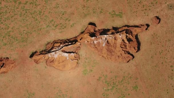 Αεροφωτογραφία του μια καταβόθρα - Νότια Αφρική — Αρχείο Βίντεο