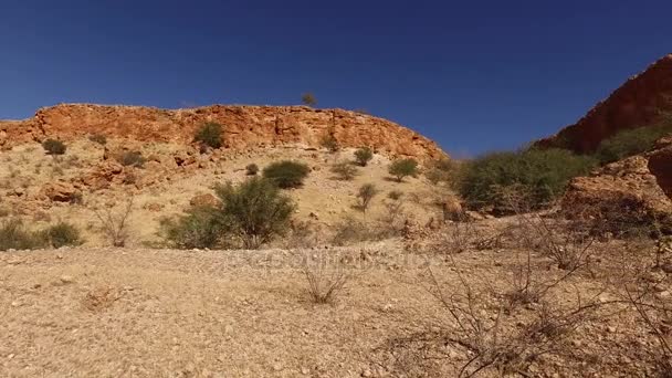 Kumtaşı kaya manzara - Namibya — Stok video
